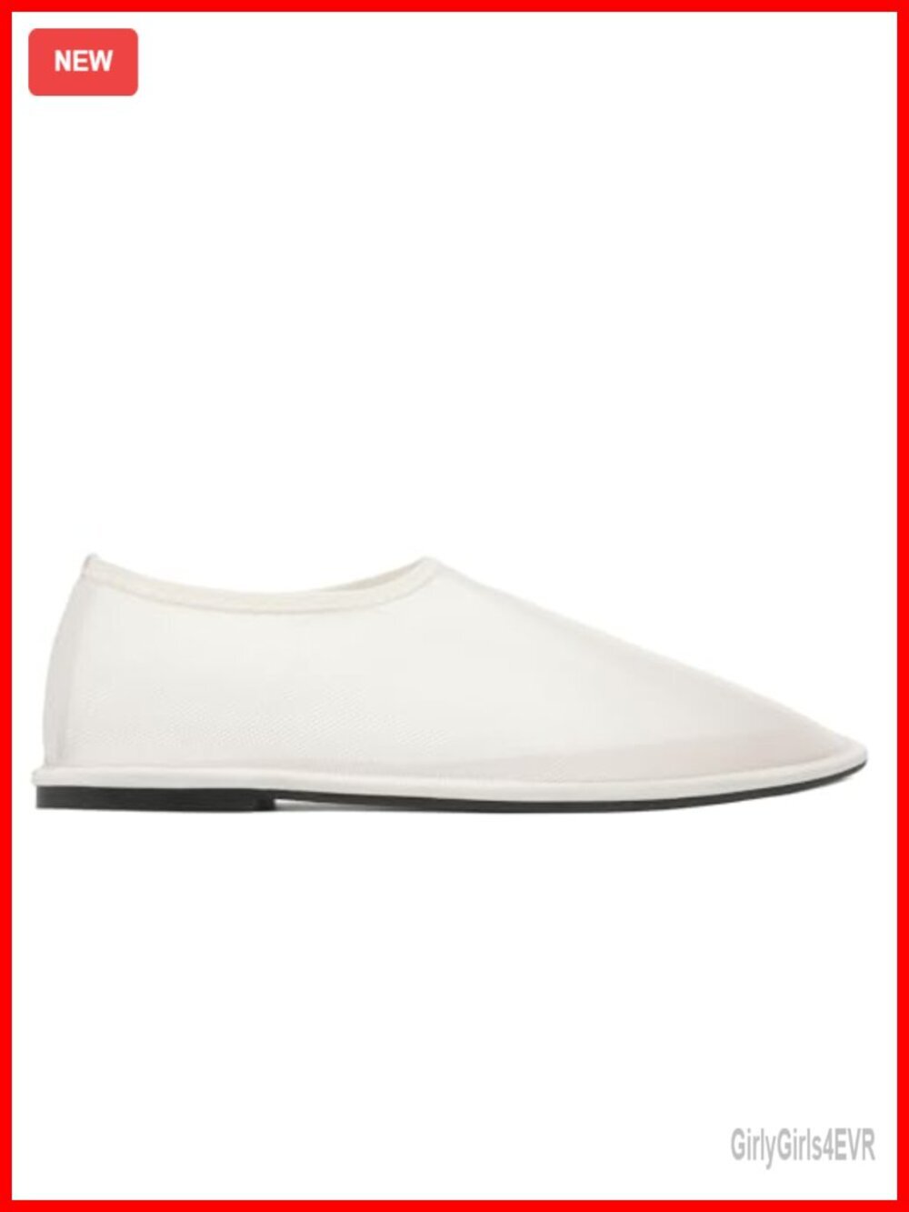 Nylon Tulle Mesh Sock Ballet Flats Slip On Mary Jane Flats Sheer Comfortable